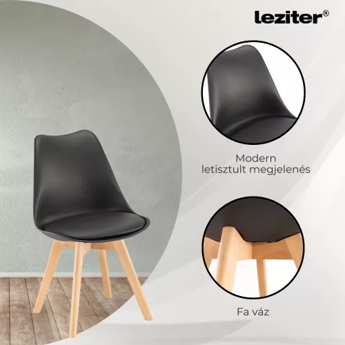 Silla étkezőszék 8 db fekete színben