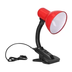 Virone E27 clip-on table lamp red