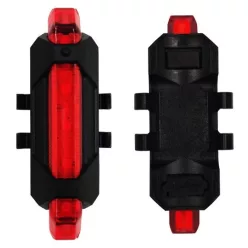 Entac Bicycle Light Plastic 2W Red Rechargeable