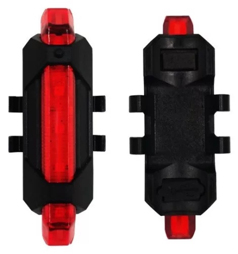 Entac Bicycle Light Plastic 2W Red Rechargeable