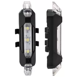 Entac Bicycle Light Plastic 2W White Rechargeable