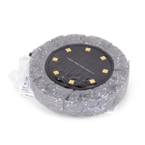 Entac Kerti Szolár Talajlámpa, 8db WW SMD LED, Kőhatású