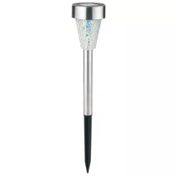   Entac Kerti Szolár Lámpa 400mm Rozsdamentes acél Mozaik Üveg 1 LED RGB 12/kínáló