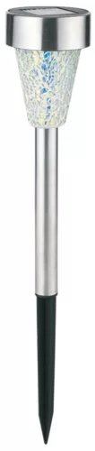 Entac Kerti Szolár Lámpa 400mm Rozsdamentes acél Mozaik Üveg 1 LED RGB 12/kínáló