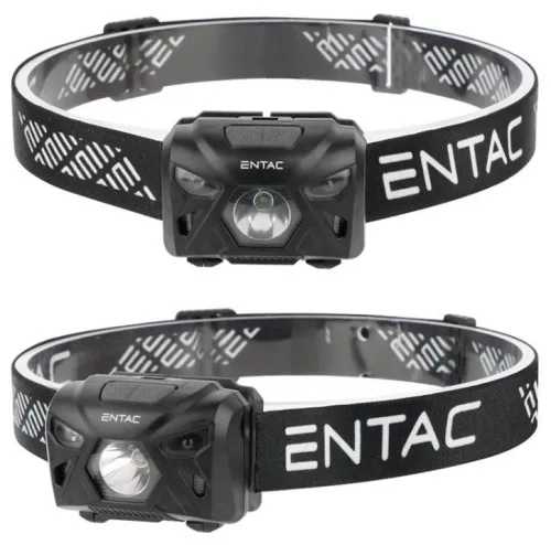 Entac Headlamp 5W Sensor XPE + Red Light, Black