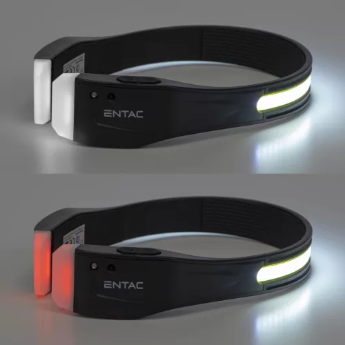 Entac Headlamp (headband lamp) Rechargeable Sensor C-LED + Red light, black