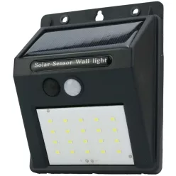 Entac Napelemes Műanyag Lámpa 1.2W SMD 3 mód PIR