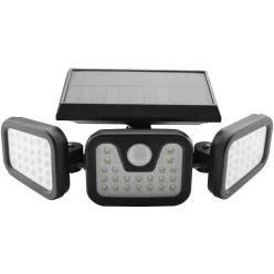   Entac Solar Plastic Wall Light 15W SMD 3-Head with Motion Sensor