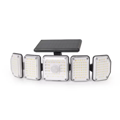 Entac Napelemes Műanyag Fali lámpa 2.5W SMD CCT 5 fej mozgásérzékelővel + IR