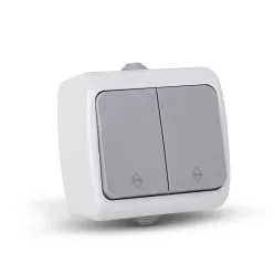   Entac 106+6 Stephan Surface-Mounted Double Two-Way Switch IP54