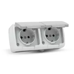 Entac Stephan Surface-Mounted Wall Socket Grounded 2x IP54