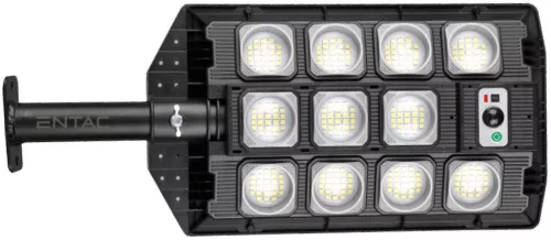 Entac LED Solar Street Light with Remote Control, Motion Sensor, Automatic Dimm Function, 1000 lm