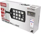 Entac LED Solar Street Light with Remote Control, Motion Sensor, Automatic Dimm Function, 1000 lm