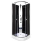 Evora Black 90 hátfalas zuhanykabin zuhanytálcával