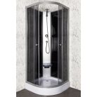 Evora Black 90 hátfalas zuhanykabin zuhanytálcával