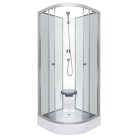 Evora White 90 hátfalas zuhanykabin zuhanytálcával