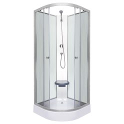 Evora White 90 hátfalas zuhanykabin zuhanytálcával