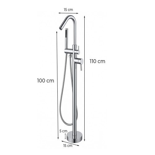 Lio freestanding bath mixer tap