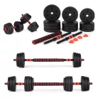 Állítható súlyzók 2x10 kg-os súlyzószett 20 kg-os rúd