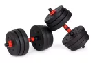 Állítható súlyzók 2x10 kg-os súlyzószett 20 kg-os rúd