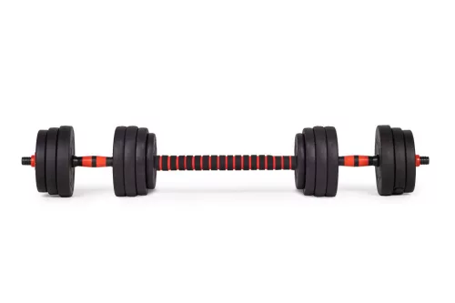Állítható súlyzók 2x10 kg-os súlyzószett 20 kg-os rúd