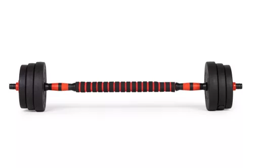 Állítható súlyzók 2x15 kg-os súlyzószett 30 kg-os rúd