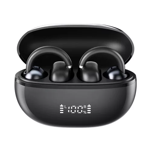 Haylou Xiaomi Airfree vezeték nélküli fülhallgató, fülre akasztós, fekete