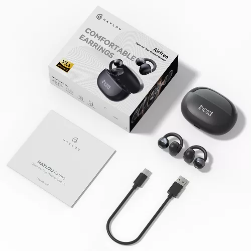 Haylou Xiaomi Airfree wireless earphones, ear‑hook, black