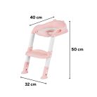 Lépcsős WC szűkítő rózsaszín