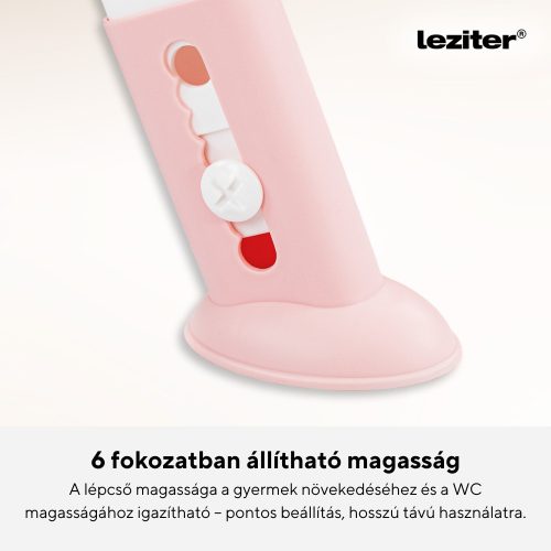 Lépcsős WC szűkítő rózsaszín