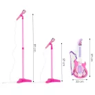 Játék gitár 57 cm mikrofonnal és álvánnyal