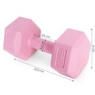 Hex súlyzó szett 2x3 kg rózsaszín