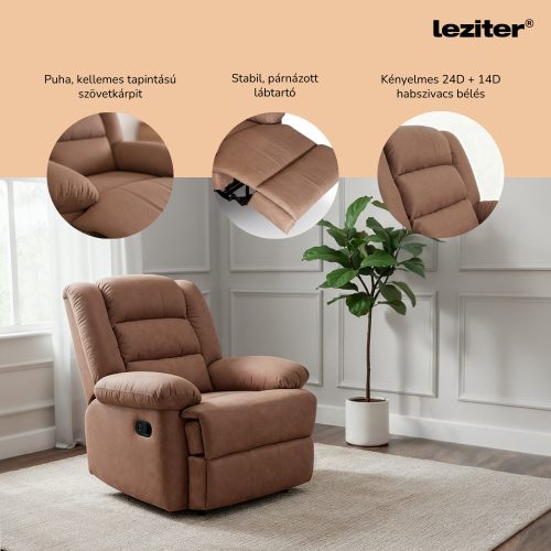 Relax manuális fekvőfotel fotelágy