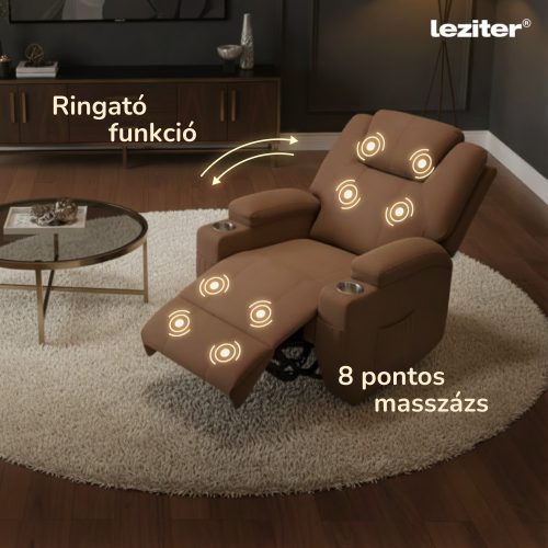 Relaxa elektromos ringató és forgatható masszázsfotel