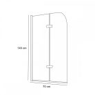 Eva 70x140 cm kádparaván Black