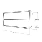 Boxie 2 fiókos fali szekrény 40x80x37 cm zöld