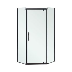   Celtic 100x100 cm ötszögletű zuhanykabin tálca nélkül fekete