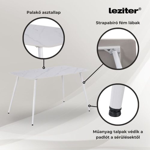 Ravena 6+1 étkező garnitúra fehér-bézs