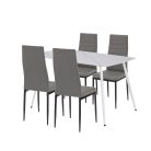Renton 4+1 étkező garnitúra szürke-fekete