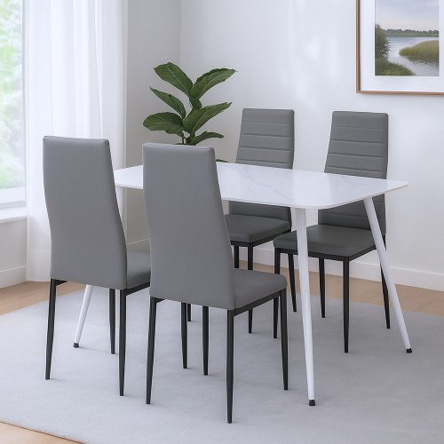 Renton 4+1 étkező garnitúra szürke-fekete