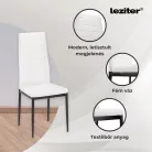 Renton 6+1 étkező garnitúra fehér-fekete