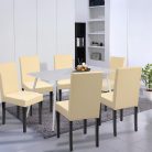 Megan 6+1 étkező garnitúra fehér-bézs