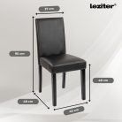 Megan 6+1 étkező garnitúra fehér-fekete