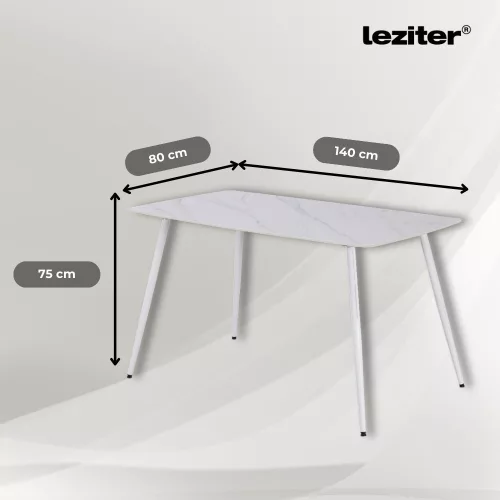 Megan 6+1 étkező garnitúra fehér-fekete