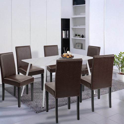 Megan 6+1 étkező garnitúra fehér-barna