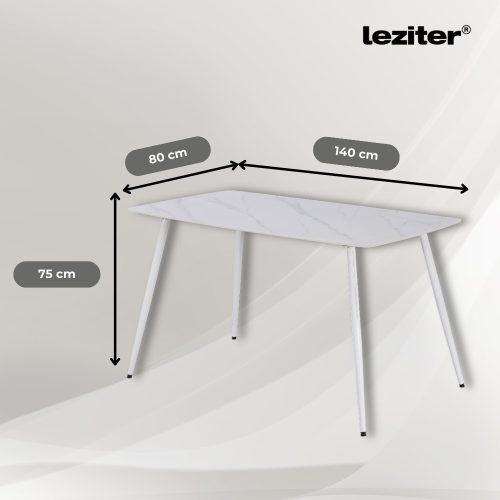 Megan 6+1 étkező garnitúra fehér-barna