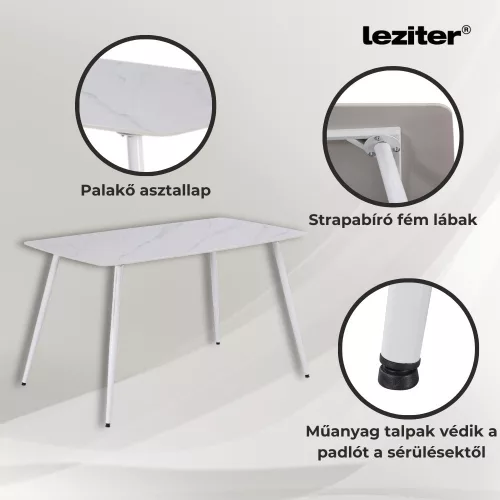 Megan 6+1 étkező garnitúra fehér-barna