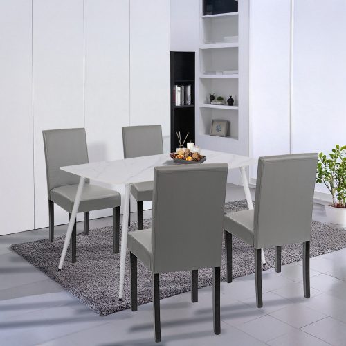 Megan 4+1 étkező garnitúra fehér-szürke