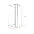 Flexi 80x80 cm falsíkra szerelhető szögletes zuhanykabin zuhanytálca nélkül