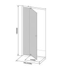 Flexi állítható zuhanyajtó 76-91x185 cm